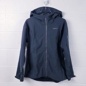 Merrell Women's Size Small Dark Grey Lightweight Polartec Hooded Jacket Full Zip